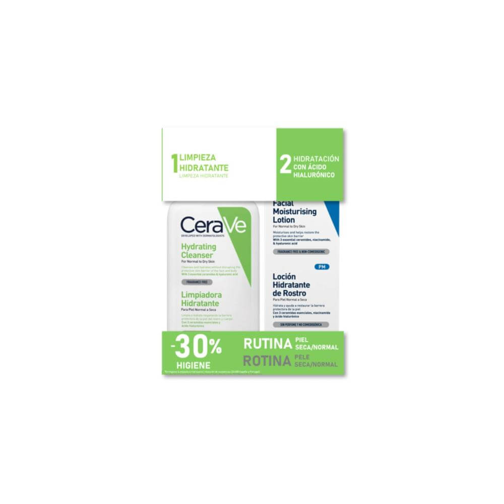 Cerave Hydrating Cleanser 473 ml + Loção Facial Hidratante 52 ml